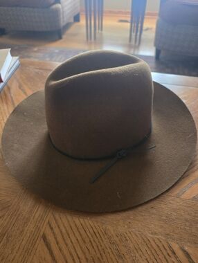 Wilfred Aritzia 100% Wool Brown Made In USA Fedora S/M Cowgirl Ella Lainey